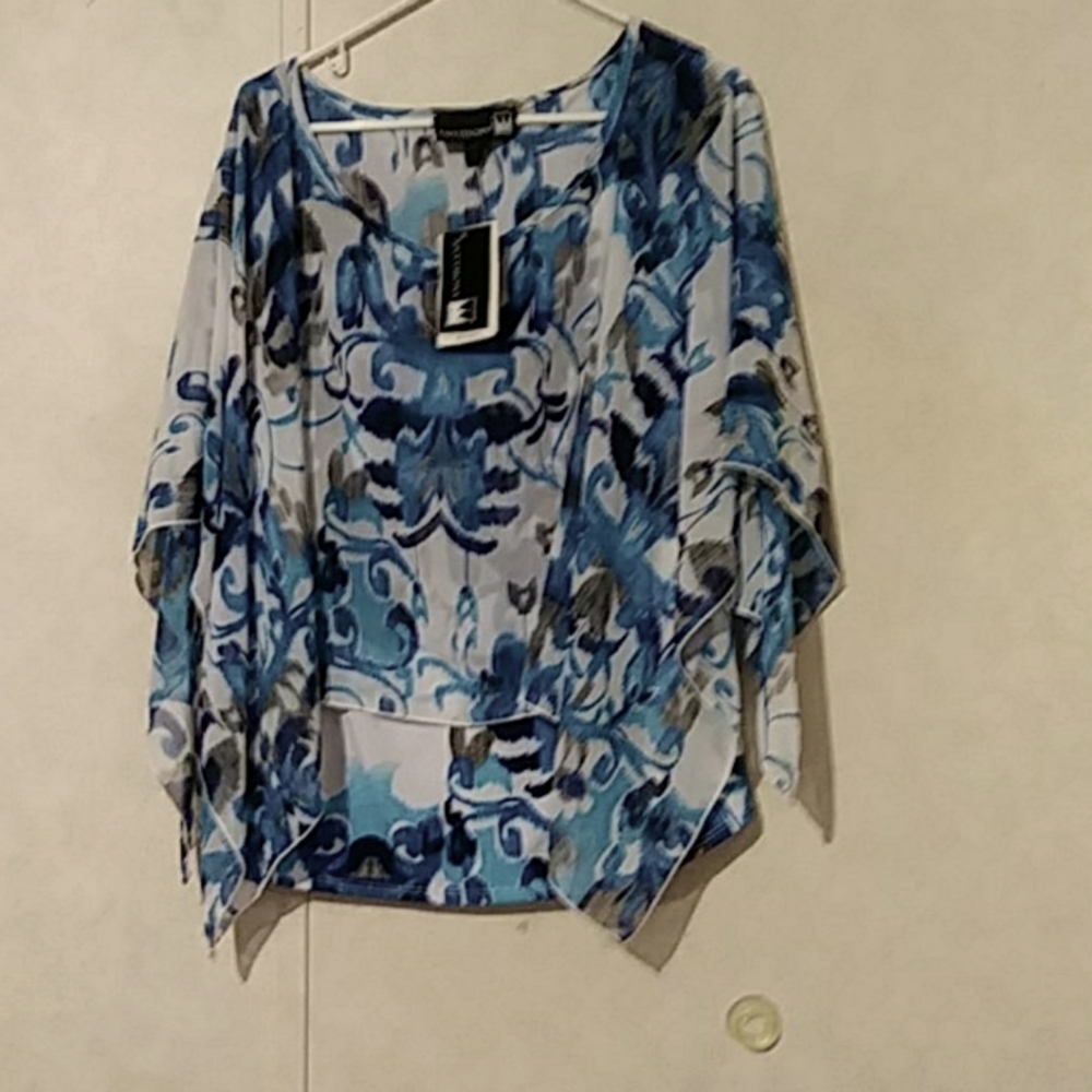 Blouse with built-in tank top